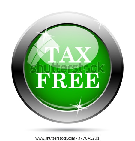 Tax free icon. Internet button on white background. EPS10 vector. 