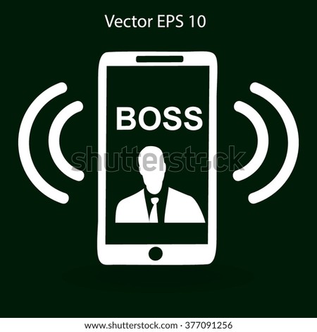 On the phone rings bossvector icon