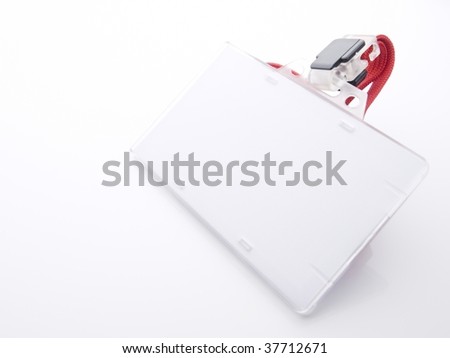 Blank security card isolated on white. For adding your message or corporate information of your choice.