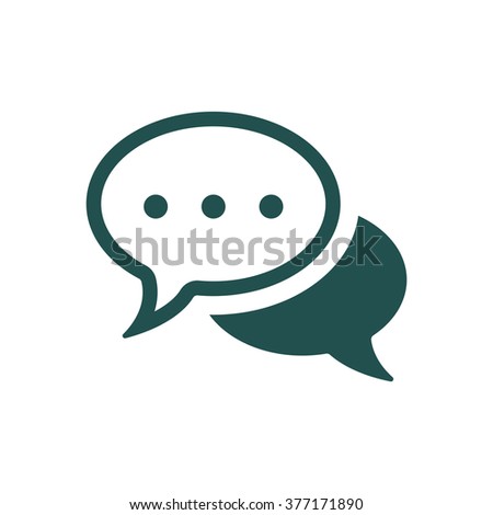 Speech bubbles Icon vector flat design