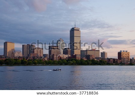 Boston skyline at dawn