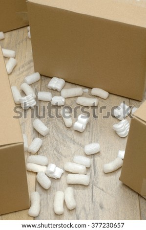 A close up shot of a cardboard box