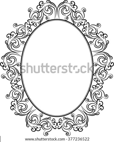 silhouette of antique frame