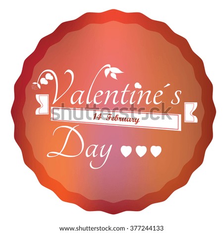 Isolated banner with text, a ribbon and hearts for valentine's day