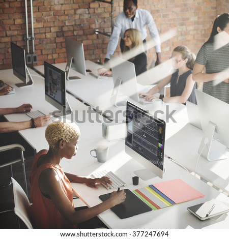 Business People Meeting Discussion Working Office Concept