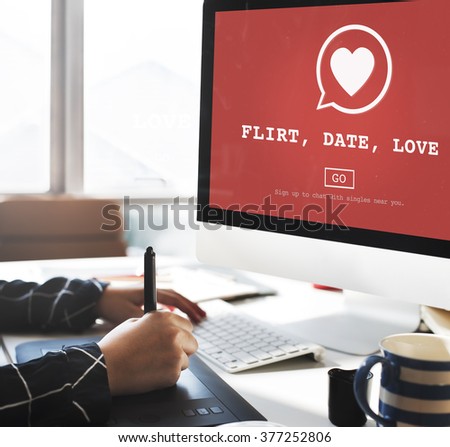 Flirt Date Love Valentine Romance Heart Passion Concept