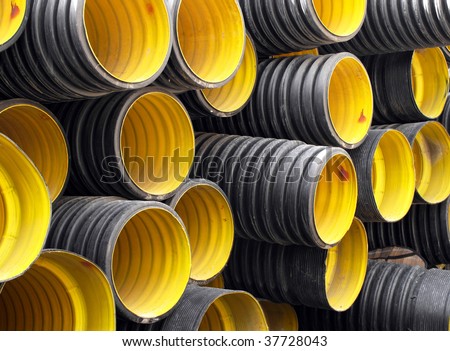 Corrugated pipes Royalty-Free Stock Photo #37728043
