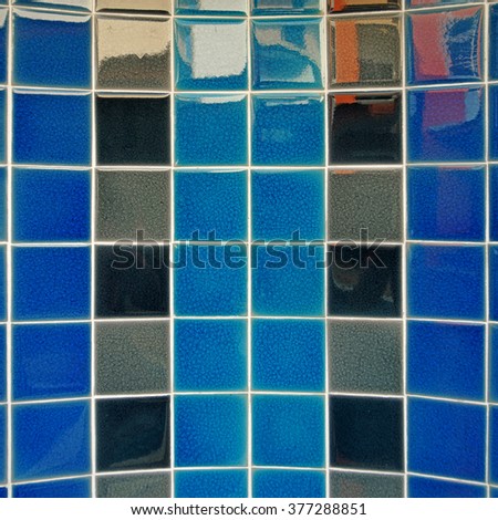 Colorful mosaic tiles wall decoration