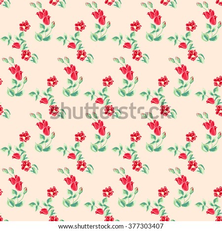 seamless pattern of floral ornament of roses for wallpaper background in vintage style print for textiles