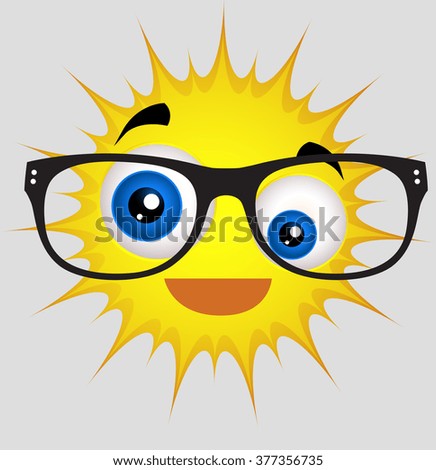 Comic Sun Smiley with Eyewear