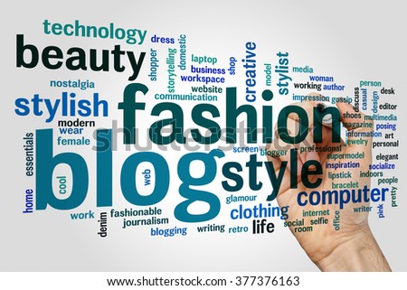 Fashion blog concept word cloud background