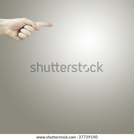 A finger sign showing where to go.