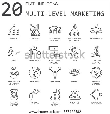 Modern thin line icons set of doing business using technology and communication. Premium quality outline symbol collection. Simple mono linear pictogram pack. Stroke vector logo concept, web graphics.