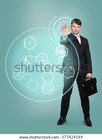 Businessman technology concept