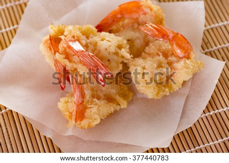 Spicy asian fried shrimp called bang bang