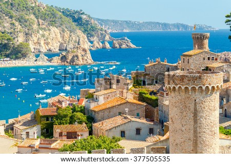 Tossa de Mar, Costa Brava, Spain. Royalty-Free Stock Photo #377505535