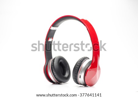 Headphones Isolated on White Background Royalty-Free Stock Photo #377641141