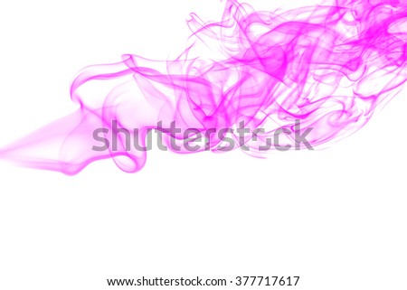 Pink smoke abstract on white background