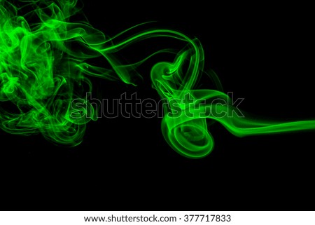 Abstract green smoke background