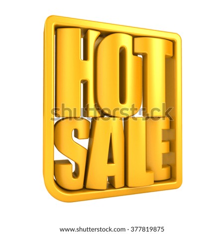 Hot sale 3d text in frame isolated over white background