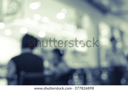 blurred background - restaurant and customers