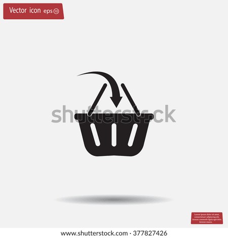 Vector shopping basket icon