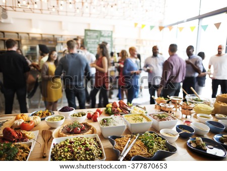 Buffet Dinner Dining Food Celebration Party Concept Royalty-Free Stock Photo #377870653