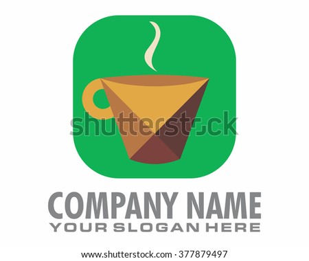coffee tea glass mug cup pop art image icon logo