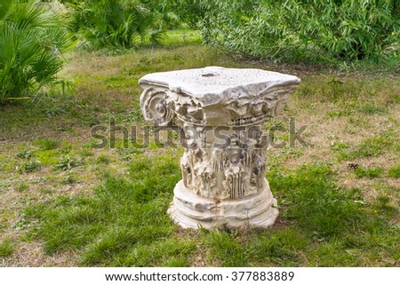 capital in an archeological site in Rome