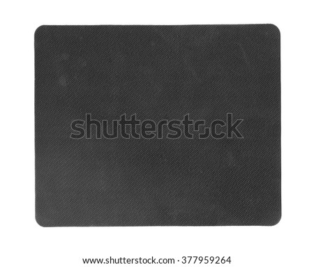 Black mouse-pad isolated on white background