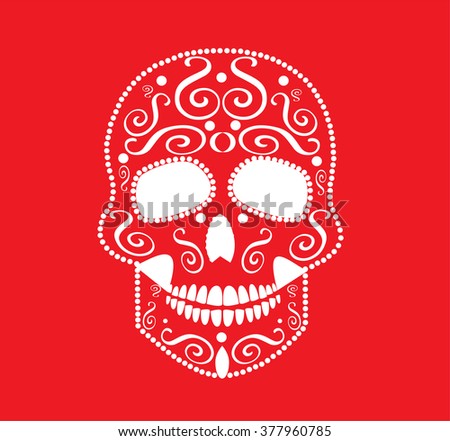 Skull vector red