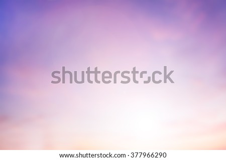The blur pastels gradient sunset background on soft nature sunrise peaceful morning beach outdoor. heavenly mind view at a resort deck touching sunshine, sky summer clouds. Royalty-Free Stock Photo #377966290