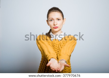 businessman holding something hands isolated in the studio