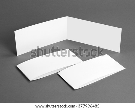 White empty card on grey to replace your design