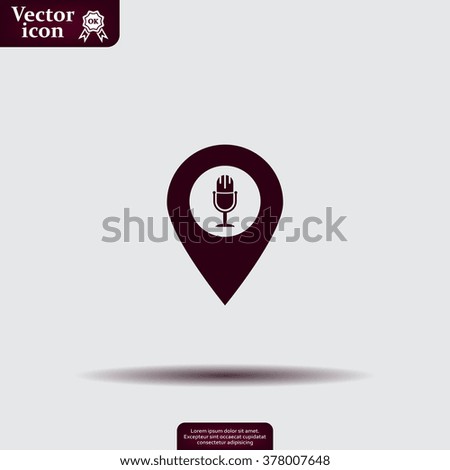 microphone icon map pin
