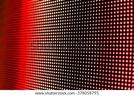 Bright colored deep red LED smd screen - close up background