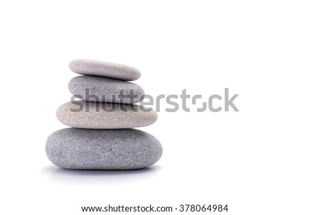 spa stones isolated white background