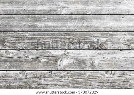 The horizontal surface of wooden boards