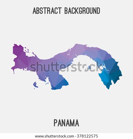 Panama map in geometric polygonal style.Abstract tessellation,modern design background. Vector illustration EPS8