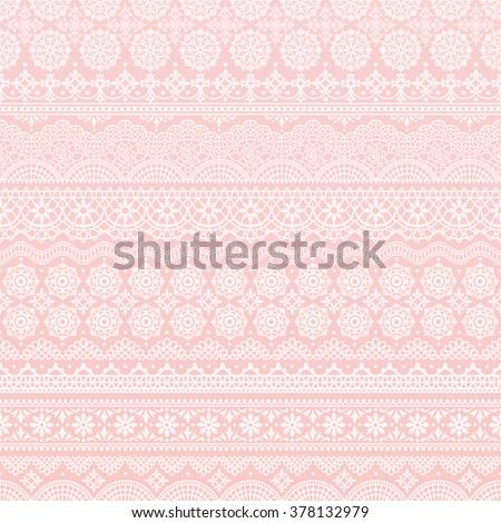 pink background of lace trims.