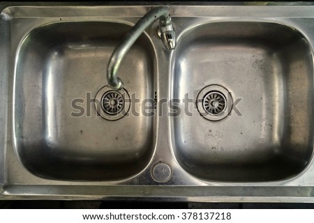 sink at top view Royalty-Free Stock Photo #378137218