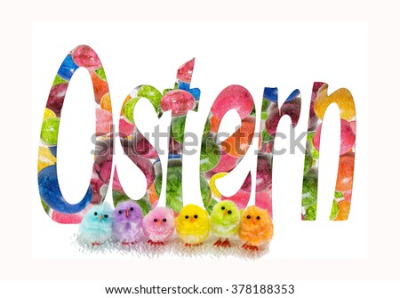 Easter Greetings with Chicks and Eggs