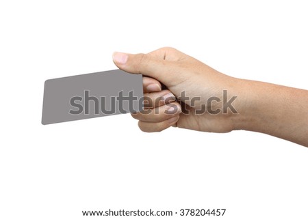 hand hold credit card to pay
