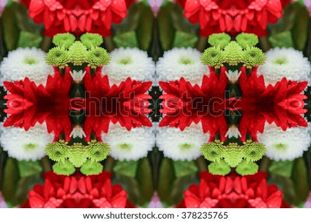 Beautiful abstract surreality pattern kaleidoscope geometric style ornament texture background made from fractal flower for use at graphic design