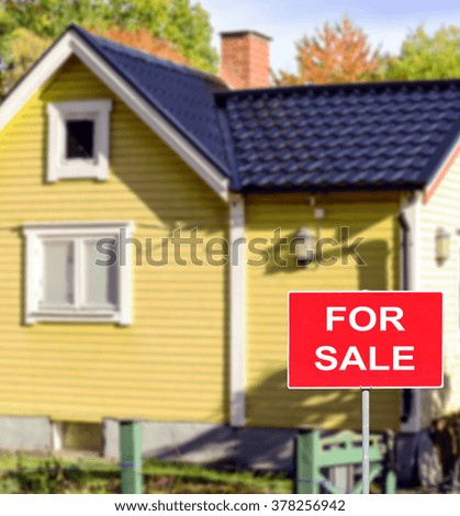 Real estate concept - House for sale