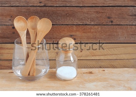 Wooden spoon. Kitchen cooking utensils