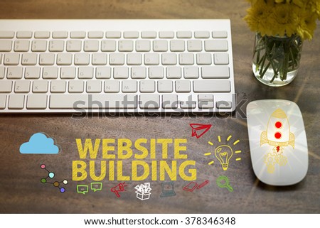WEBSITE BUILDING concept in home office , business concept , business idea