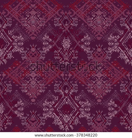 Abstract ethnic seamless pattern. Tribal art boho print, vintage ornament. Background texture, wallpaper, wrapping