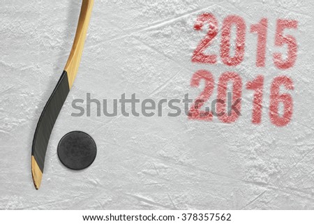 2015-2016 season, the accessories and hockey on the ice. Concept
