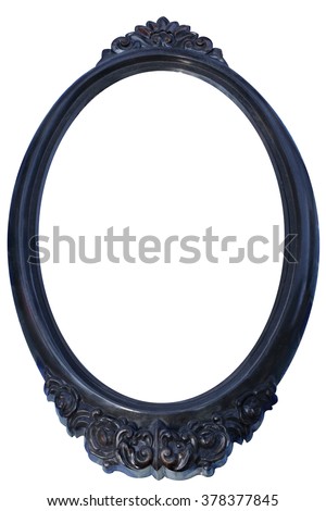 Classic vintage Antique gilded frame isolated on white background with Clipping Path.